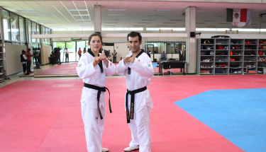 Con un entrenamiento, María Espinoza y Guillermo Pérez, recordaron sus hazañas doradas en Beijing 2008