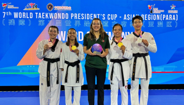 Cuatro medallas consigue la Selección Nacional de ParaTaekwondo en la Copa Presidente de Asia